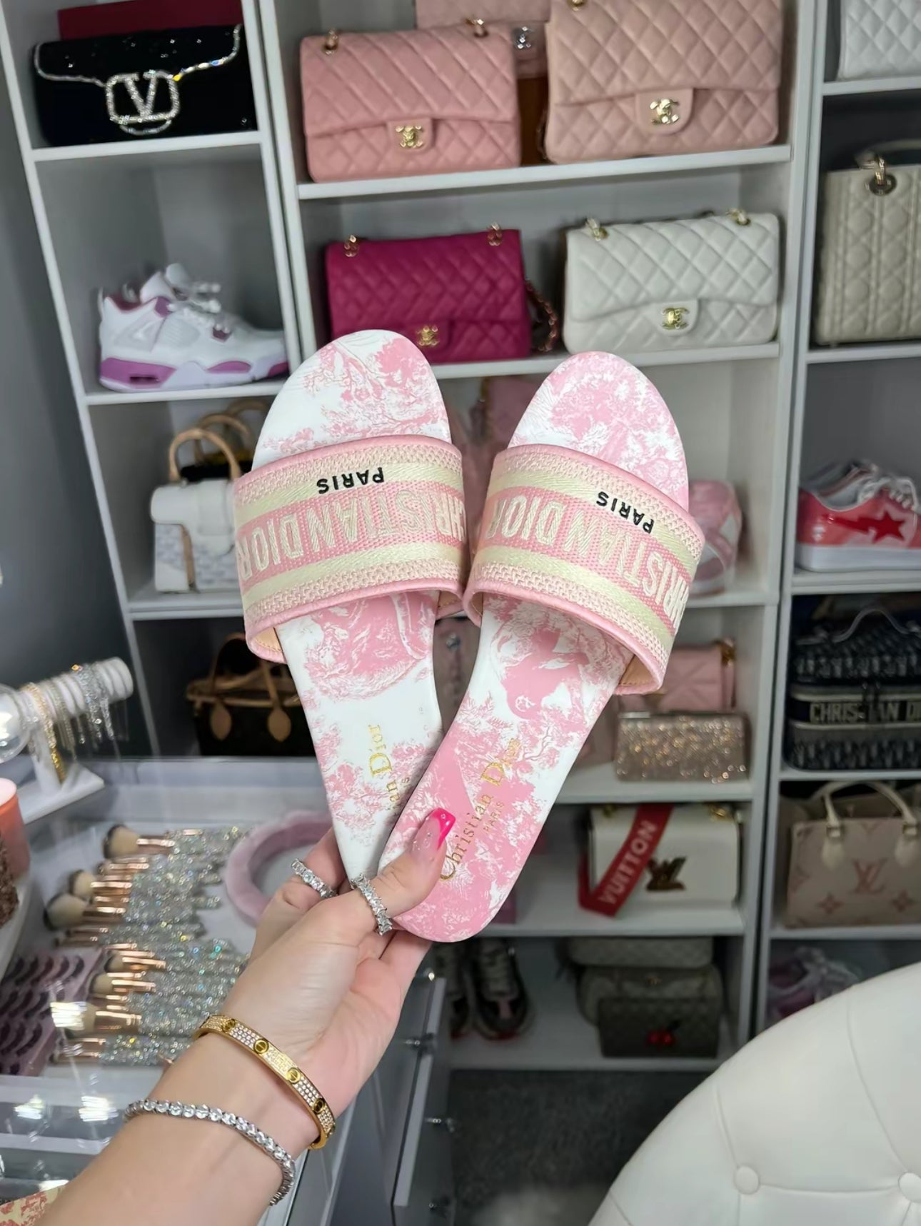 "CD" sandals light pink