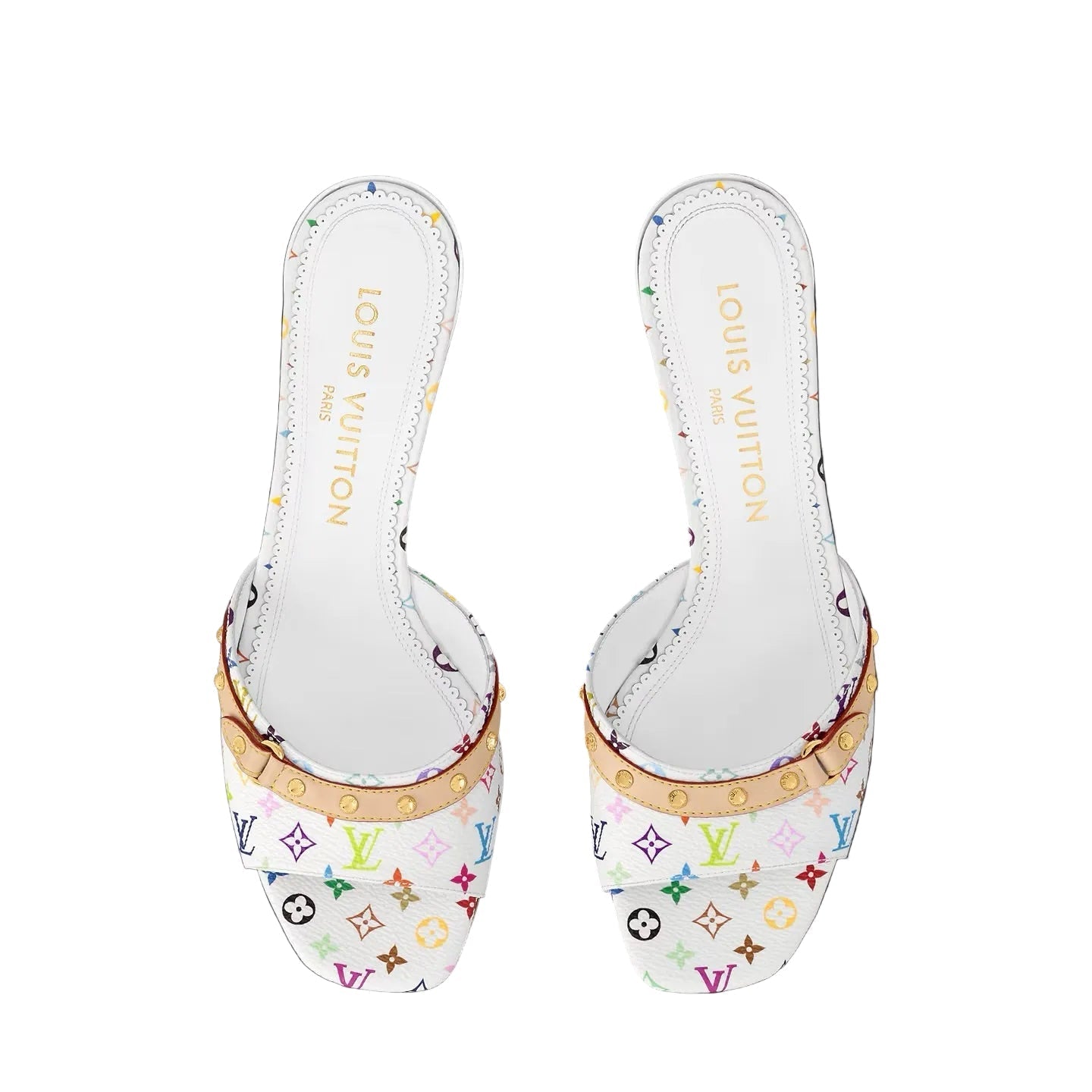 "LV" Kitten Heels