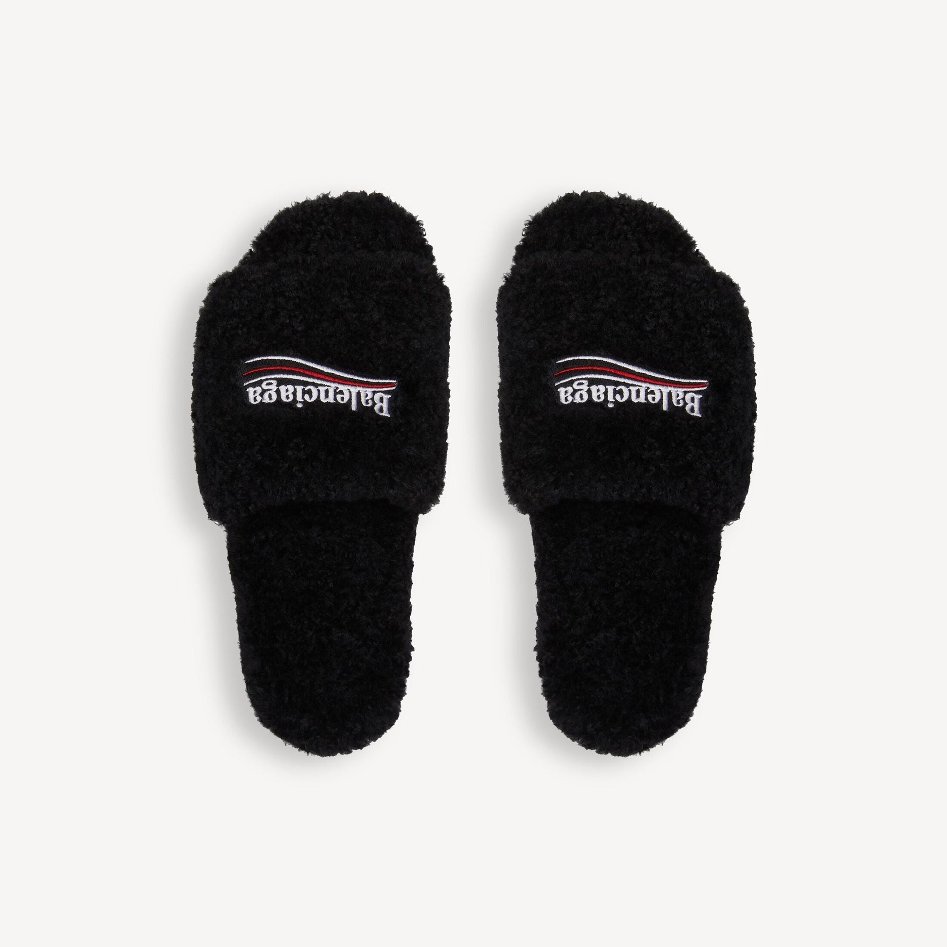 "Balenci" Fur Slides
