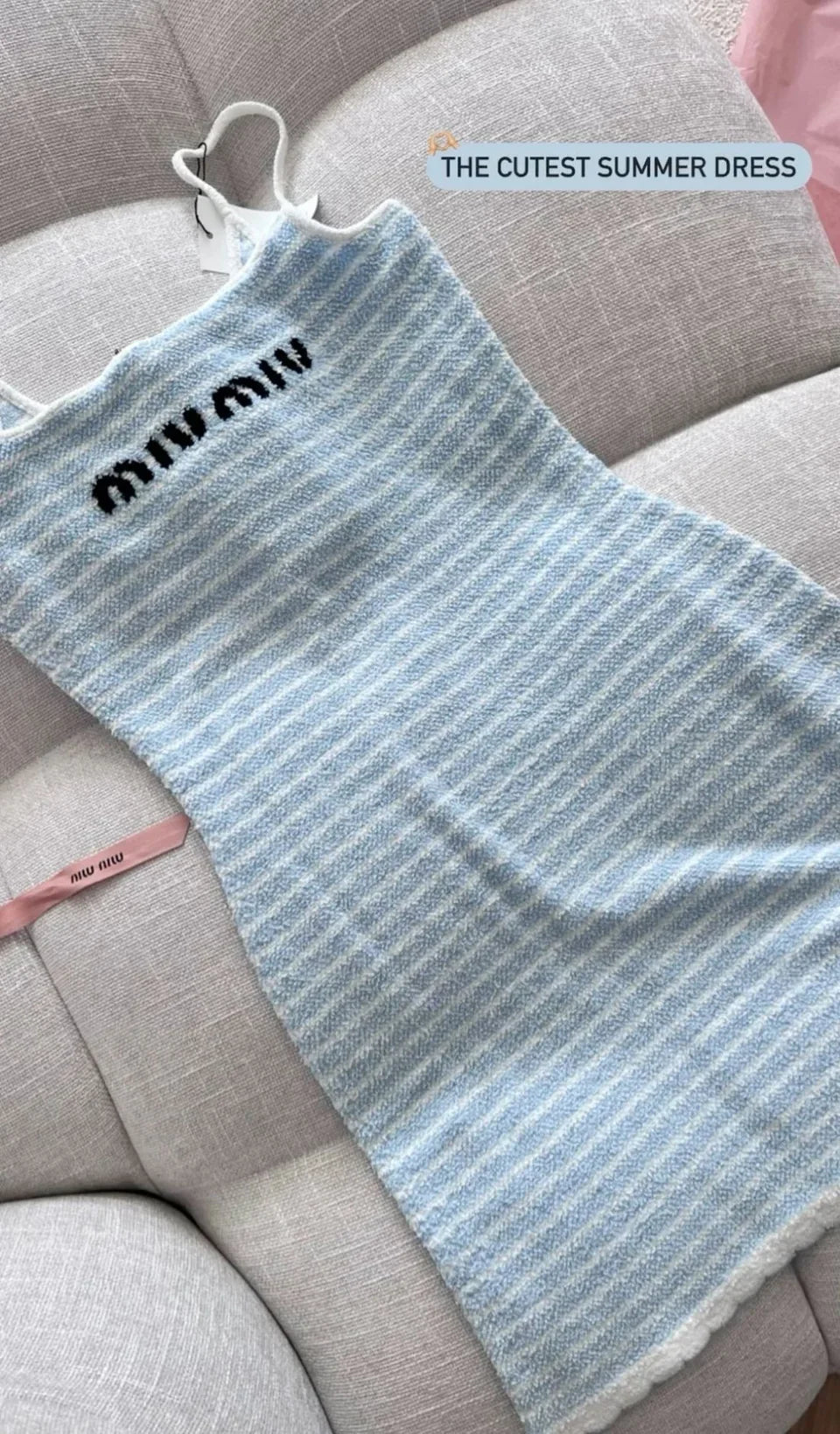 "MIU" BLUE STRIPE DRESS