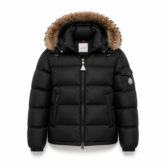 "MONC" FUR TRIM MATT JACKET