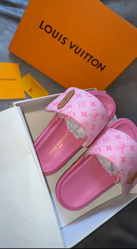 LV PILLOW SLIDES PINK