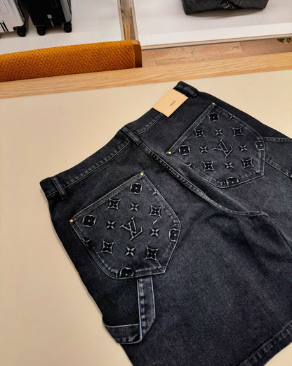 "LV" CARPENTER DENIM JEANS SCHWARZ
