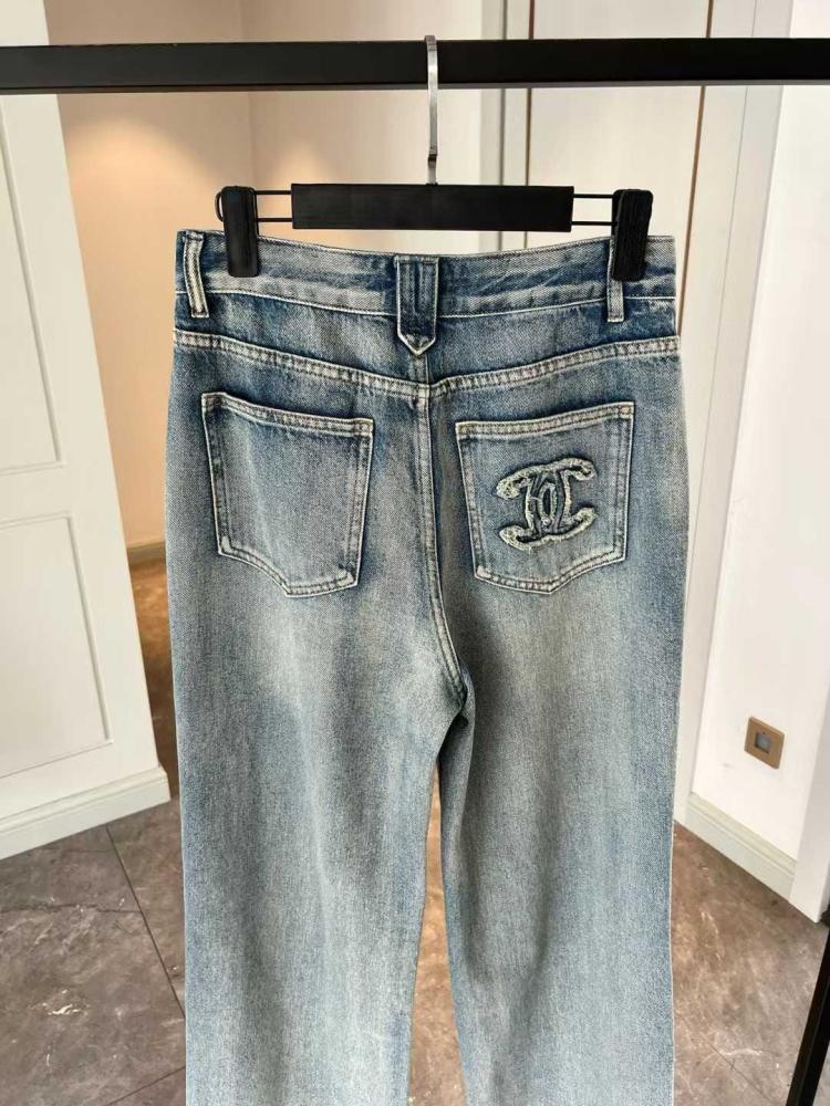 "CC" Logo Jeans