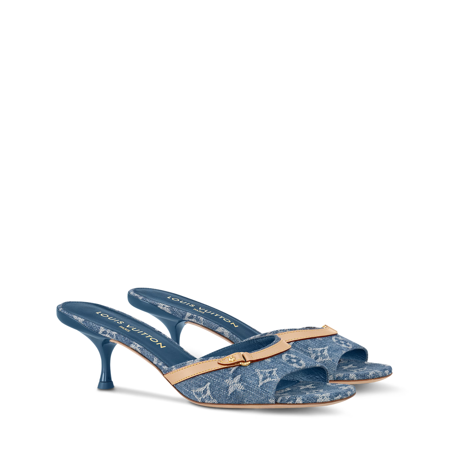 "LV" Heels Sandalen Blau