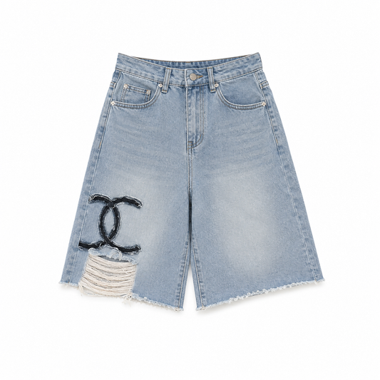 "CC" DENIM SHORTS