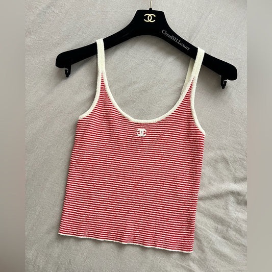 "CC" STRIPE TOP