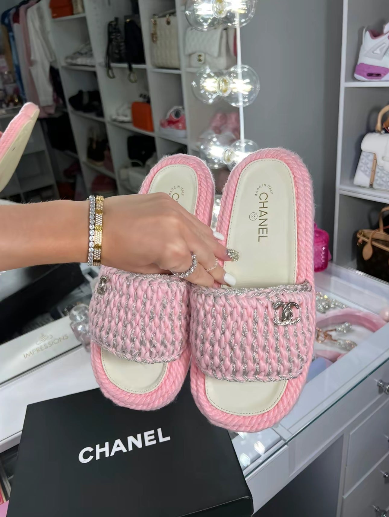 CC baby pink sandals