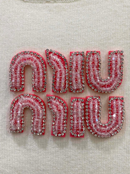 "MIU" PINK LETTERS TANK TOP