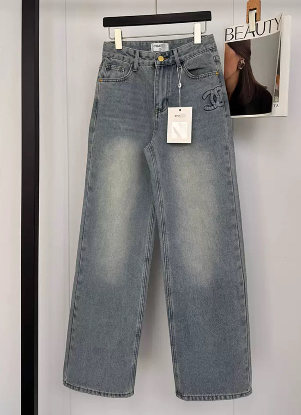 "CC" SIGNATURE LOGO JEANS