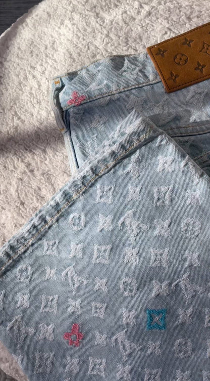 "LV" MONOGRAMM HELL JEANS