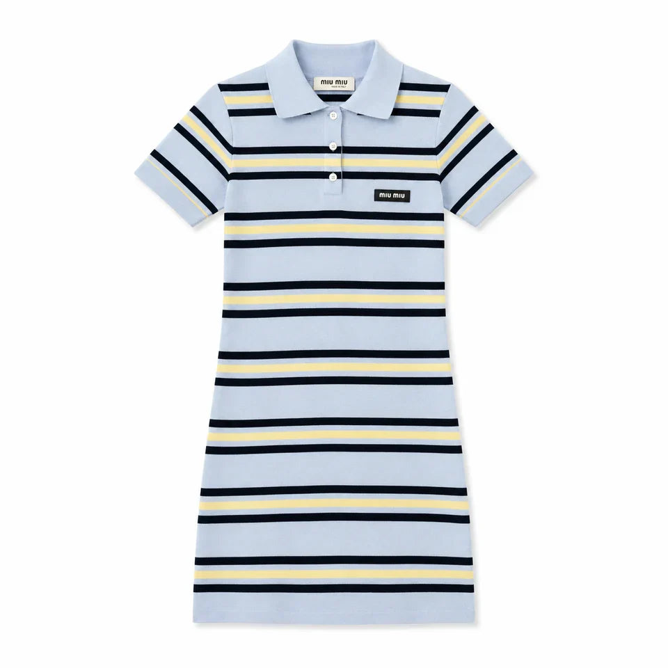 "MIU" BLUE POLO DRESS