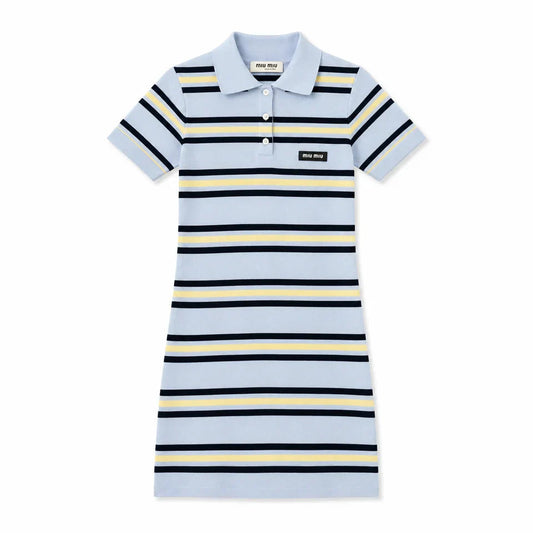 "MIU" BLUE POLO DRESS